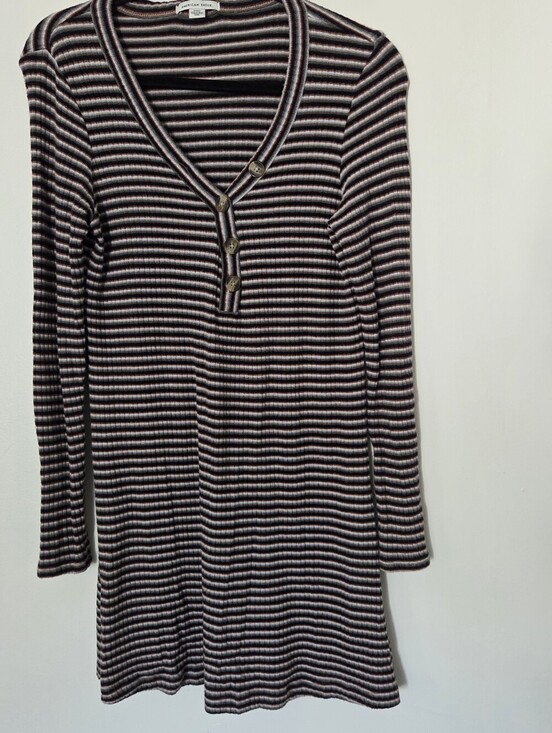 American Eagle Outfitters Dresses & Skirts - American Eagle Medium Striped Long Sleeve Henley Dress